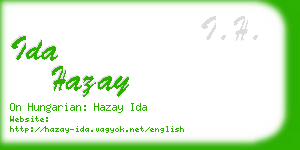 ida hazay business card